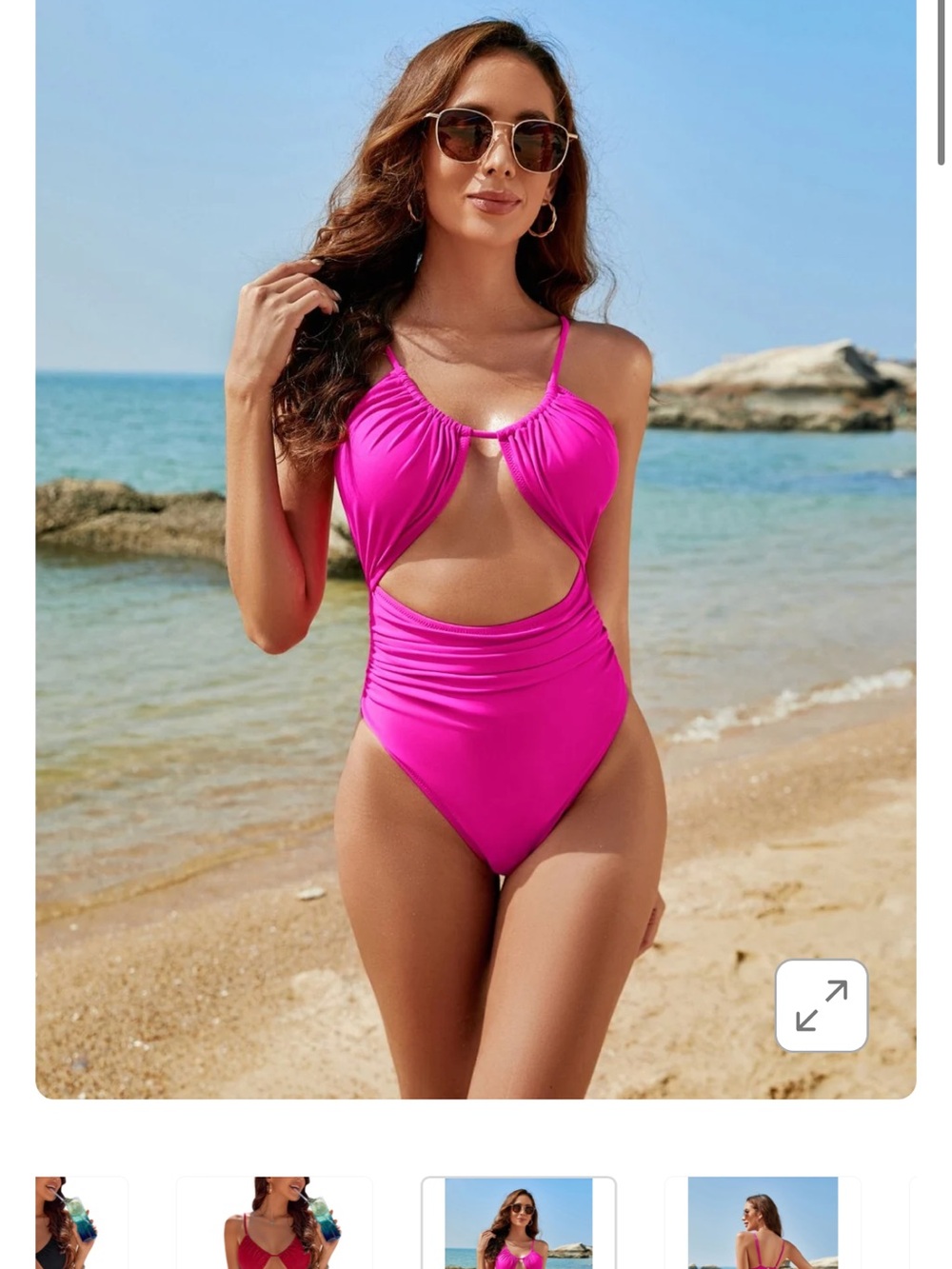 NWT Blooming Jelly Cut-Out Tummy Control One Piece Monokini Swimsuit size XXL